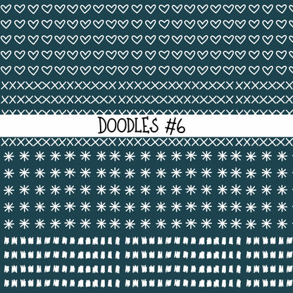 Doodles Collection UV Decal sheets 12 designs 2 colors