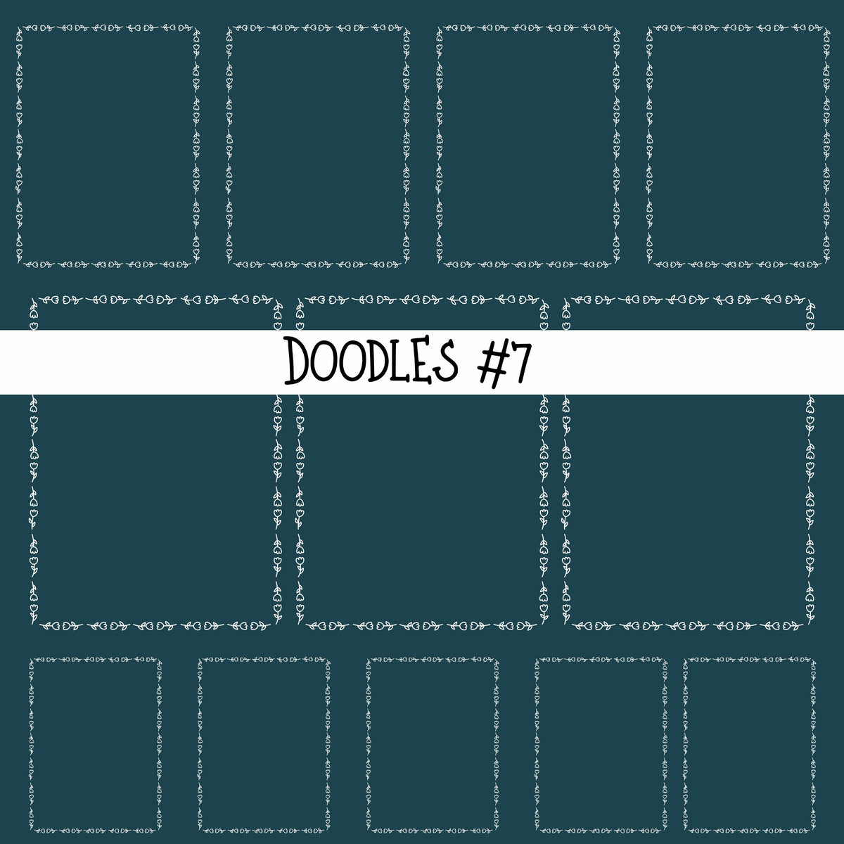 Doodles Collection UV Decal sheets 12 designs 2 colors