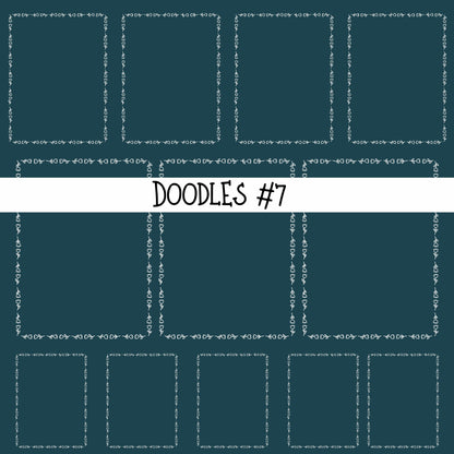 Doodles Collection UV Decal sheets 12 designs 2 colors