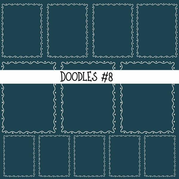 Doodles Collection UV Decal sheets 12 designs 2 colors