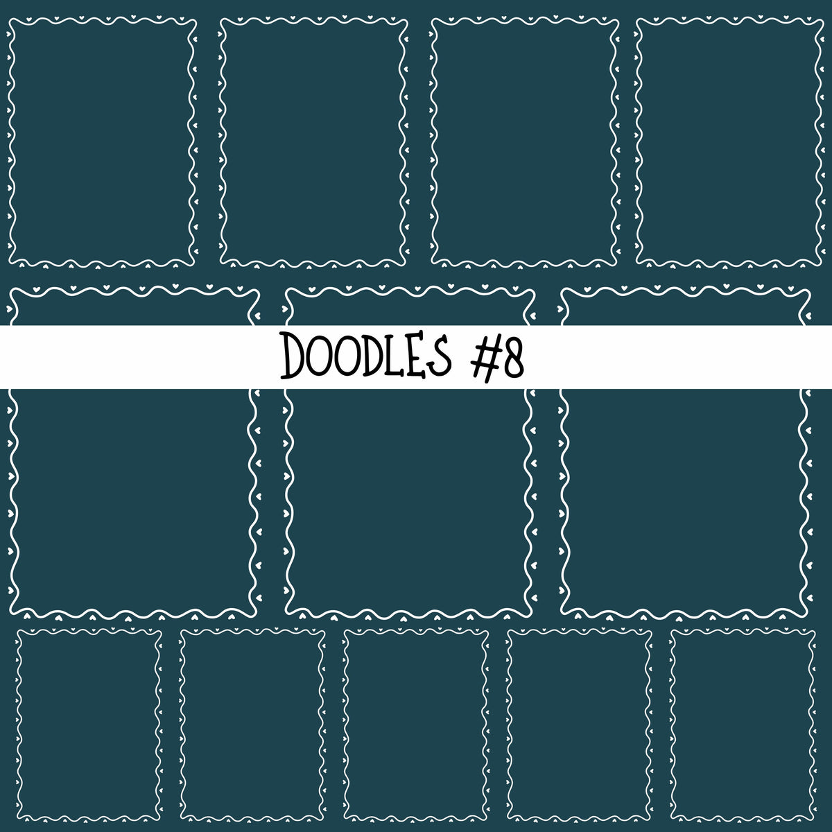Doodles Collection UV Decal sheets 12 designs 2 colors