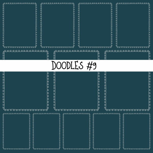 Doodles Collection UV Decal sheets 12 designs 2 colors