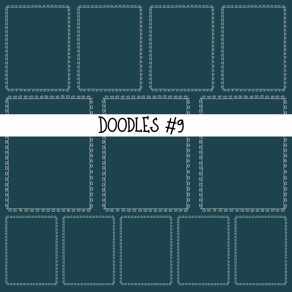 Doodles Collection UV Decal sheets 12 designs 2 colors