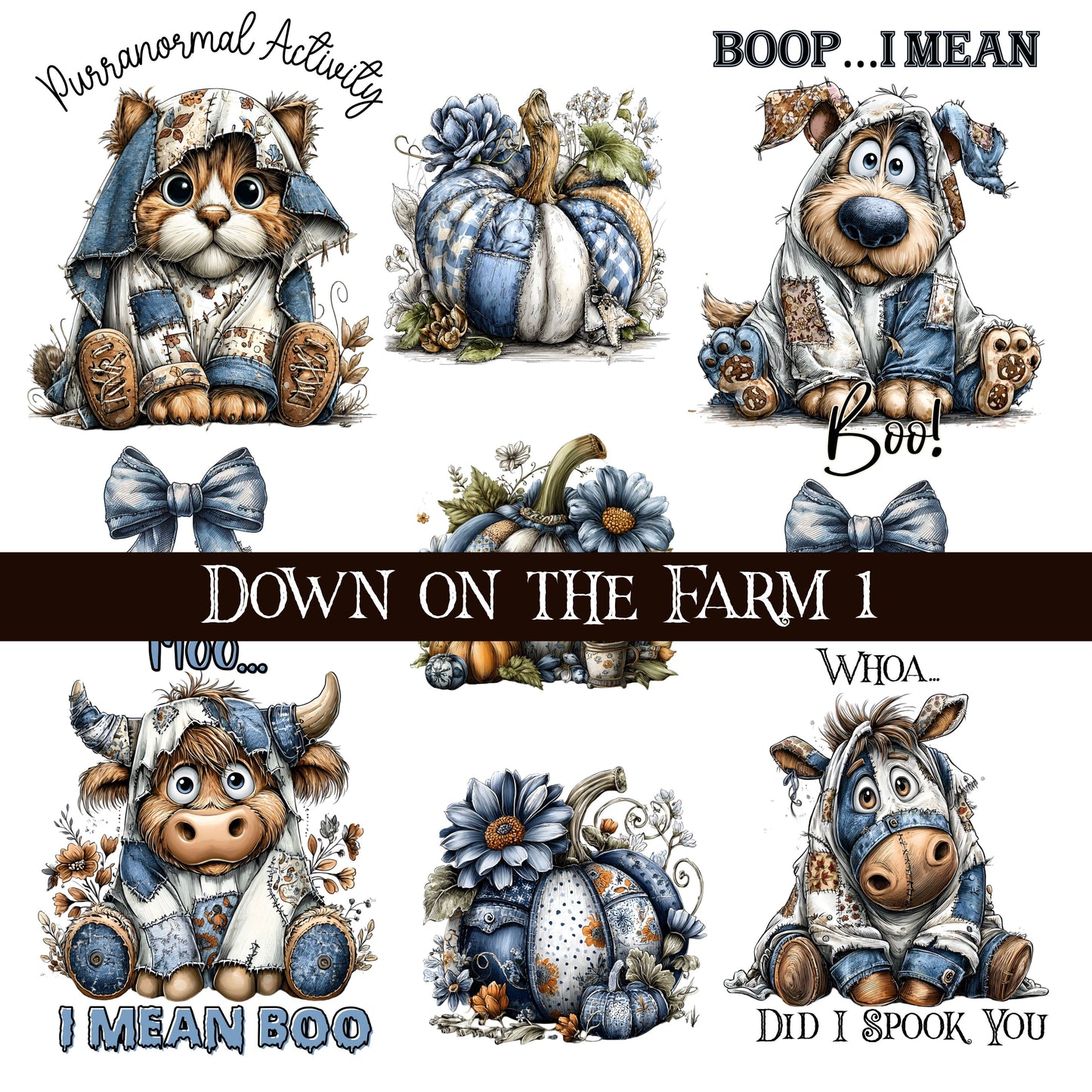 Down on the farm UV DTF Decal Sheets 2 Designs