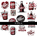Dr Pepper UV DTF Decal sheets