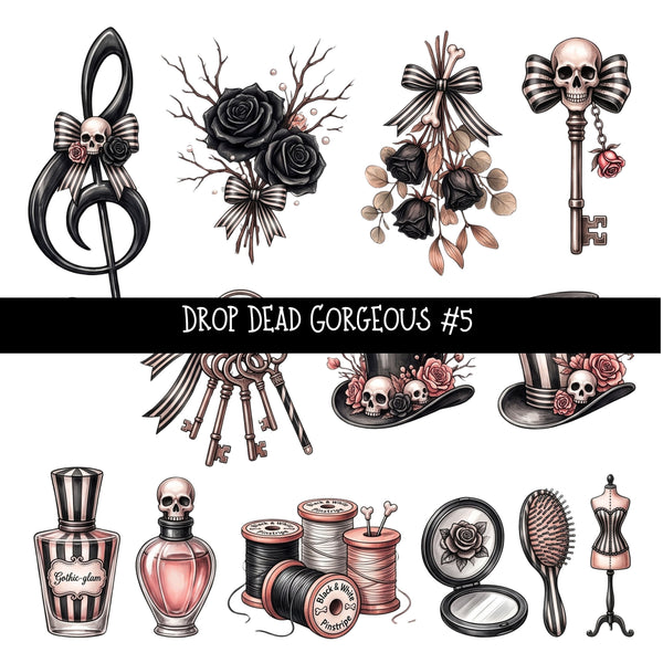 Drop Dead Gorgeous UV DTF Decal sheets 5 designs available