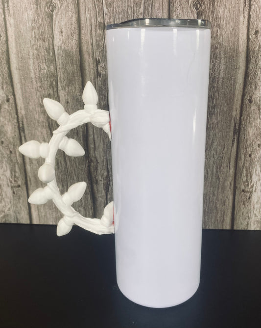 String of Christmas lights- tumbler handle