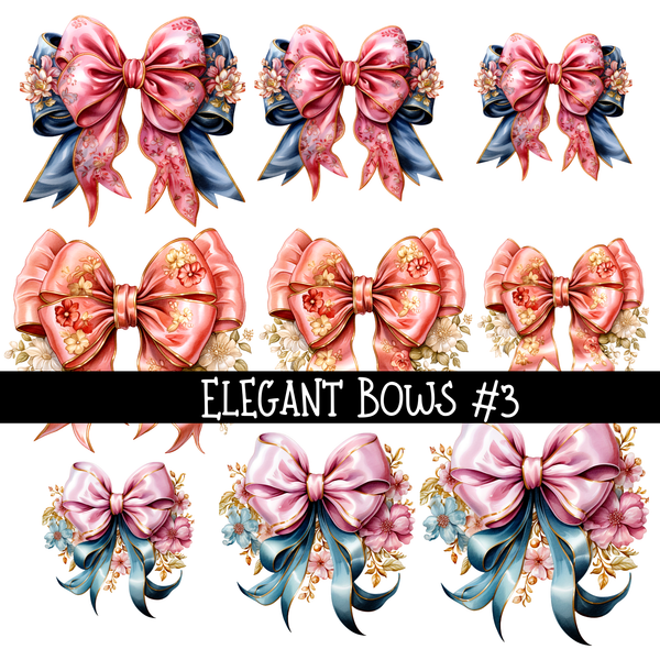 Elegant Bows UV DTF Decal sheets