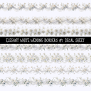 Elegant White Wedding Borders- Uv Dtf Decal Sheet