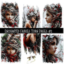 Enchanted Fairies Torn Pages UV DTF Decal sheets 9 Designs available