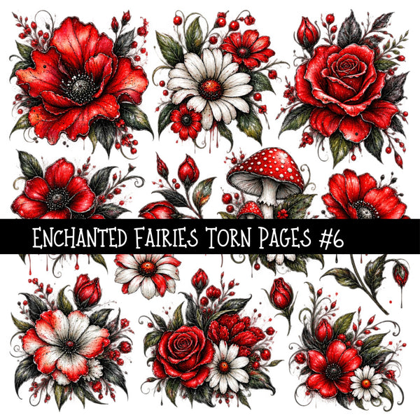 Enchanted Fairies Torn Pages UV DTF Decal sheets 9 Designs available