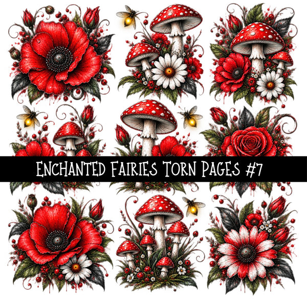 Enchanted Fairies Torn Pages UV DTF Decal sheets 9 Designs available