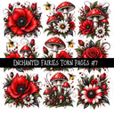 Enchanted Fairies Torn Pages UV DTF Decal sheets 9 Designs available