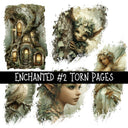 Enchanted Torn Pages UV DTF Decal sheets 5 designs available