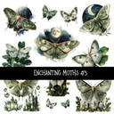 Enchanting Moths UV DTF Decal sheets