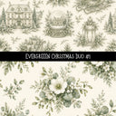 Evergreen Christmas precut Duo 12x12 vinyl sheet
