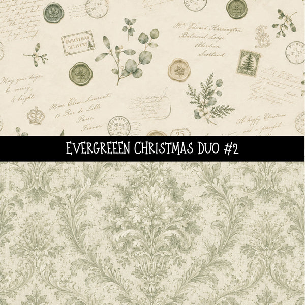 Evergreen Christmas precut Duo 12x12 vinyl sheet