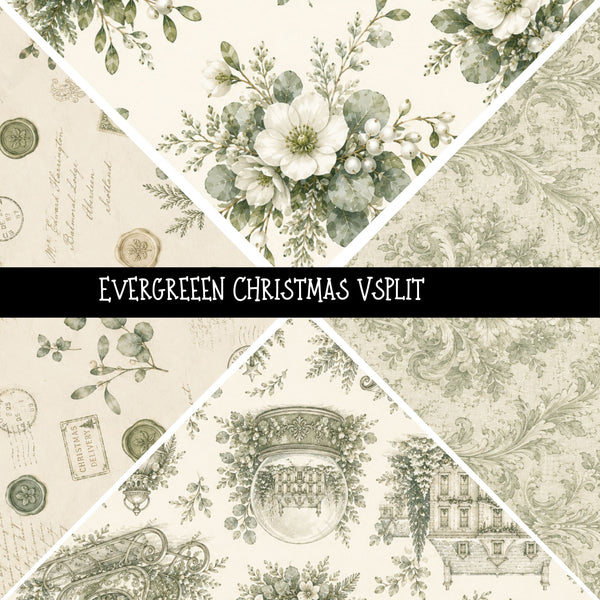 Evergreen Christmas precut Vsplit 12x12 vinyl sheet