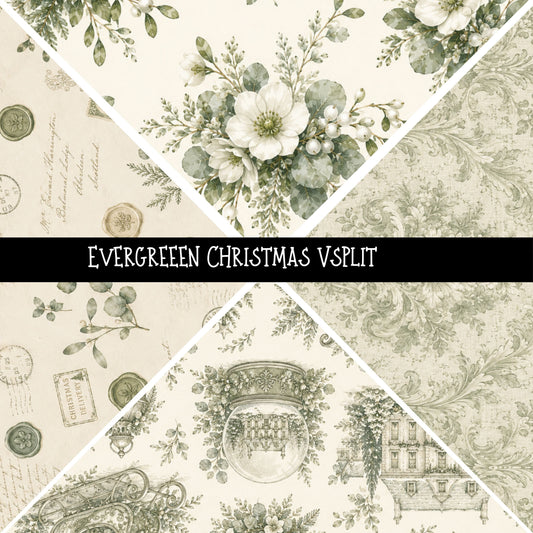 Evergreen Christmas precut Vsplit 12x12 vinyl sheet