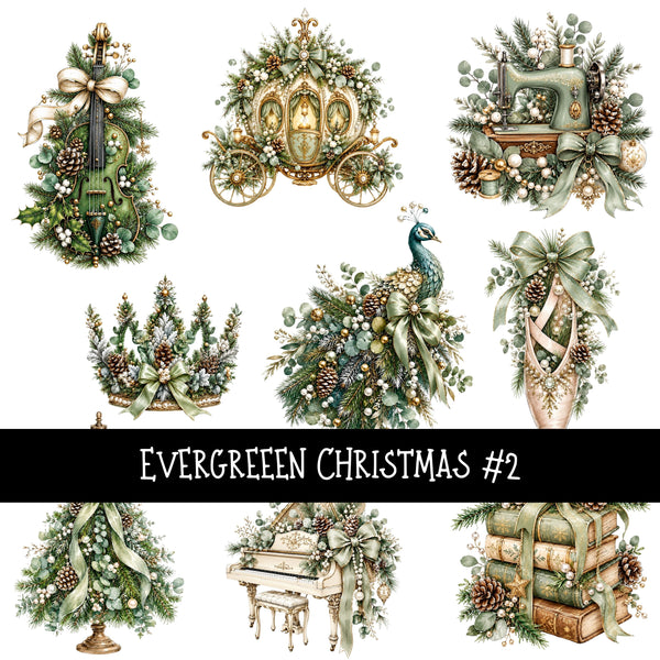 Evergreen Christmas UV DTF Decal sheets 10 Designs available