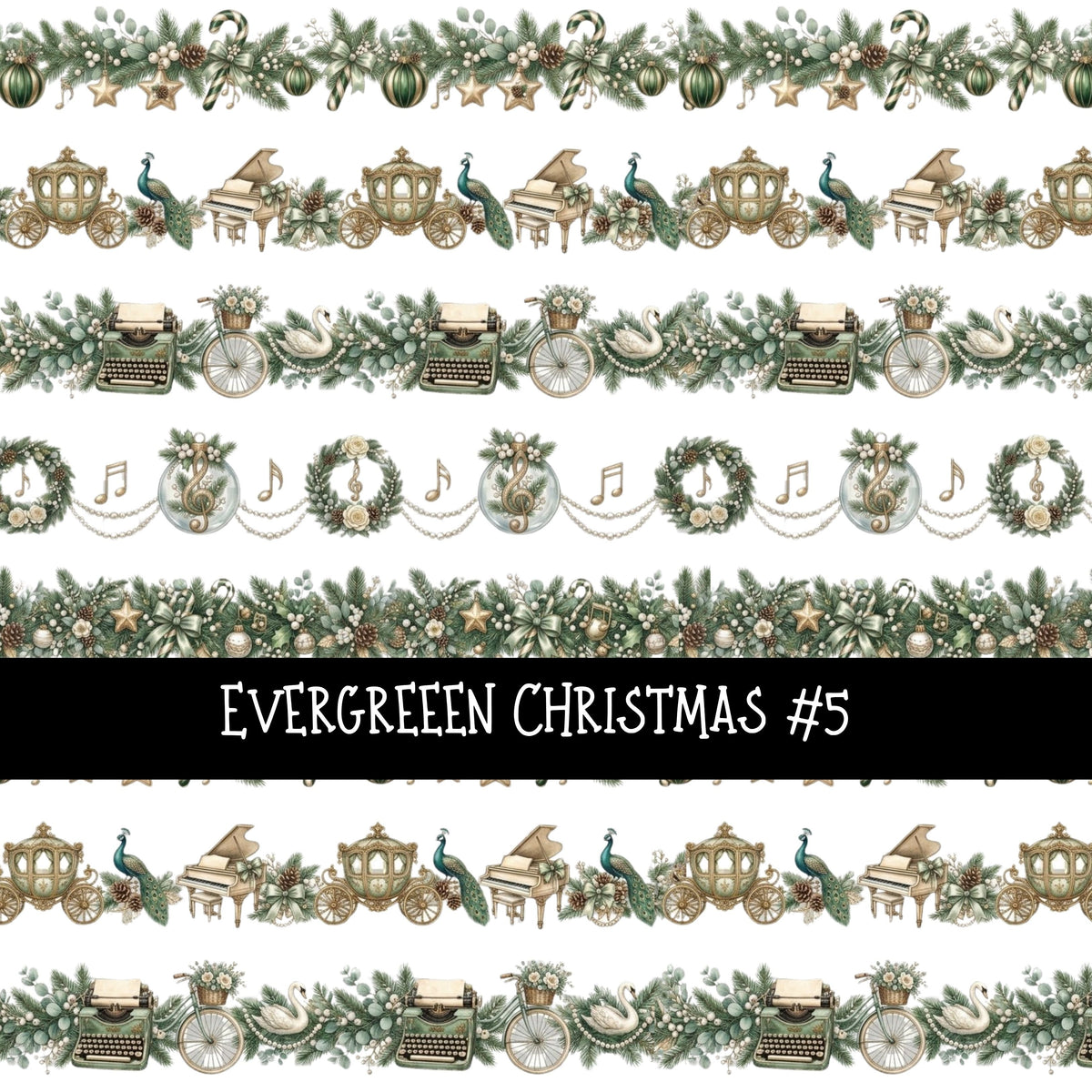 Evergreen Christmas UV DTF Decal sheets 10 Designs available