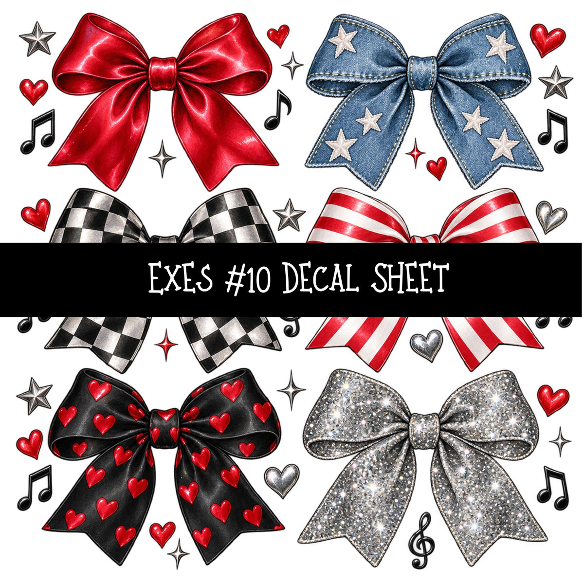 Exes UV DTF Decal sheets 11 Designs available