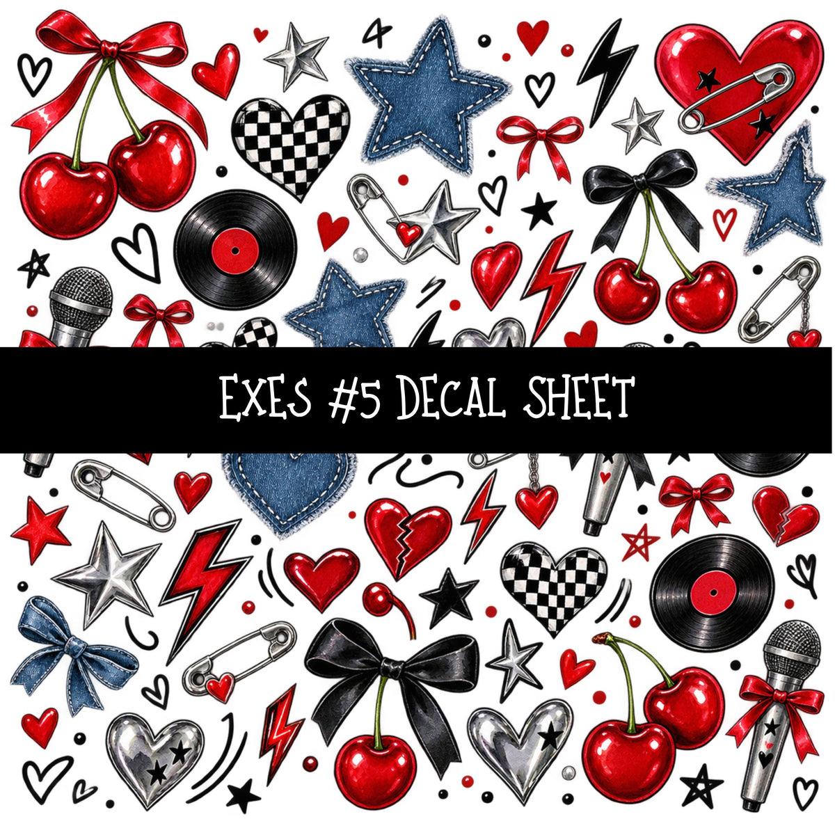 Exes UV DTF Decal sheets 11 Designs available