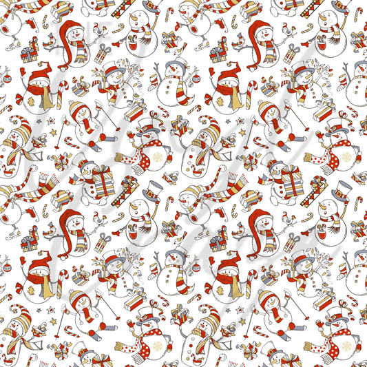 Fa La La La Snowman - Adhesive Vinyl 12x12 Sheet