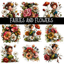 Fairies and Flowers- UV DTF Decal sheet