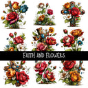 Faith and Flowers- UV DTF Decal sheet