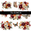 Fall Blooms Torn Pages UV DTF Decal sheets 7 Designs available