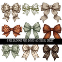 Fall Blooms and Bows UV DTF Decal sheets 3 designs available