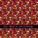 Fall Skulls and Flowers 12x12 vinyl sheet