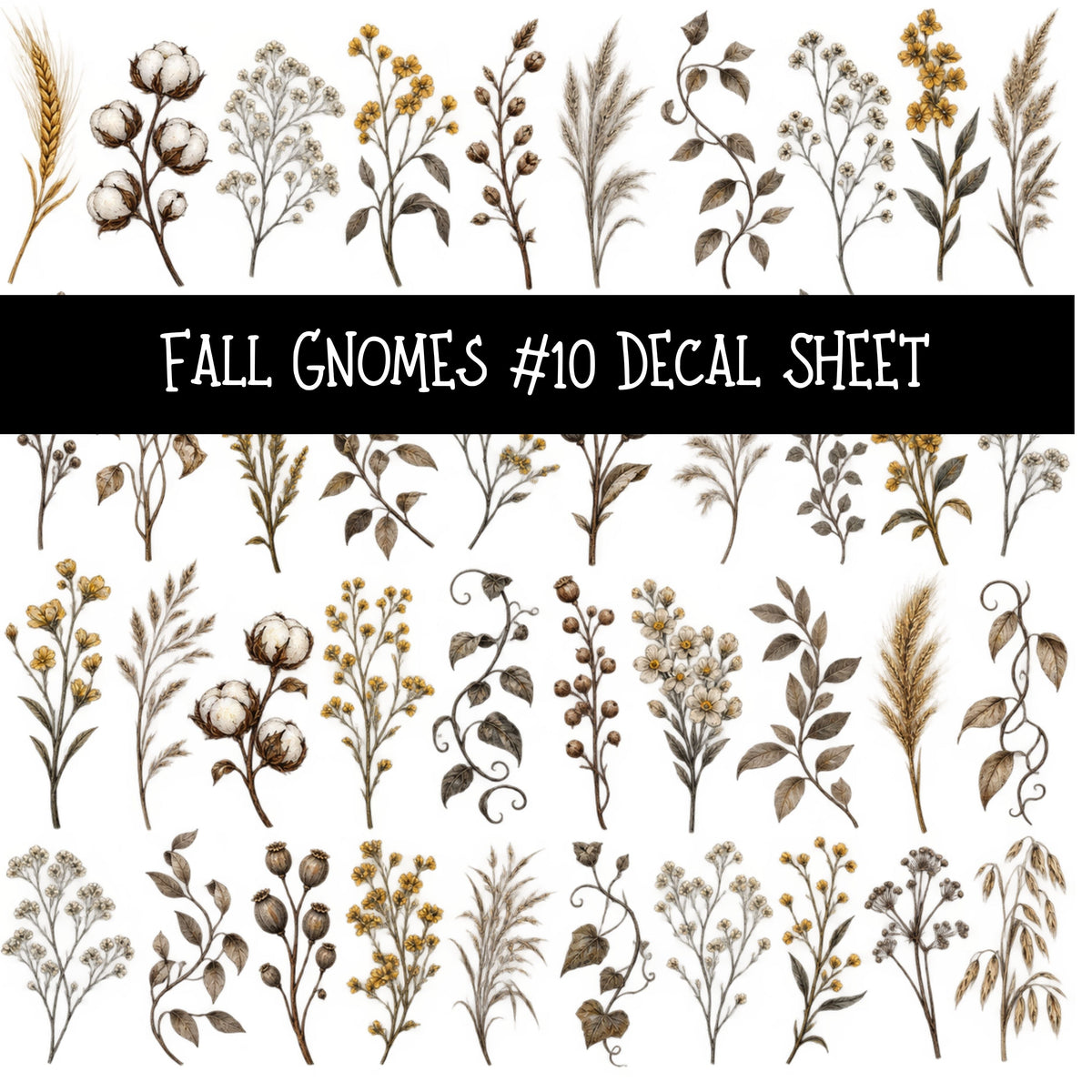 Fall Gnomes UV DTF Decal sheets 13 Designs available