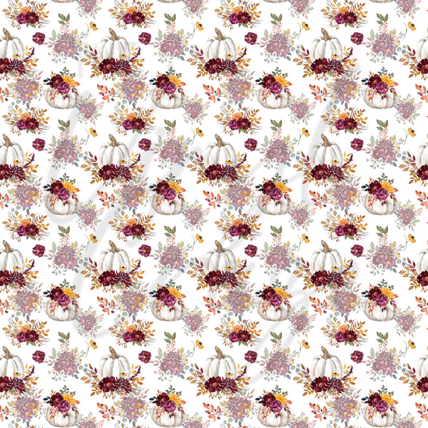 Fall Pumpkins and Floral - Adhesive Vinyl Sheets