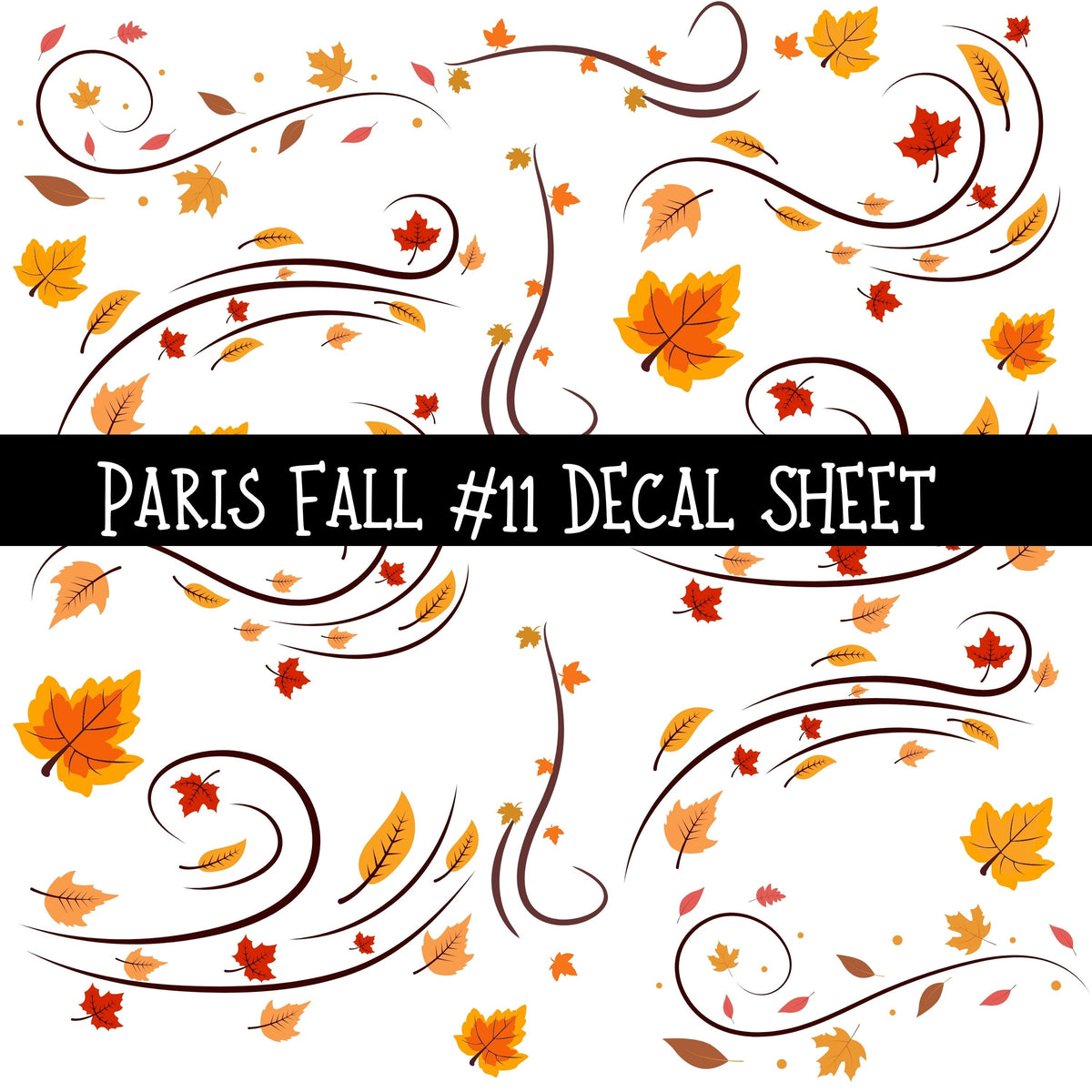 Fall in Paris UV DTF Decal sheets 12 Designs available