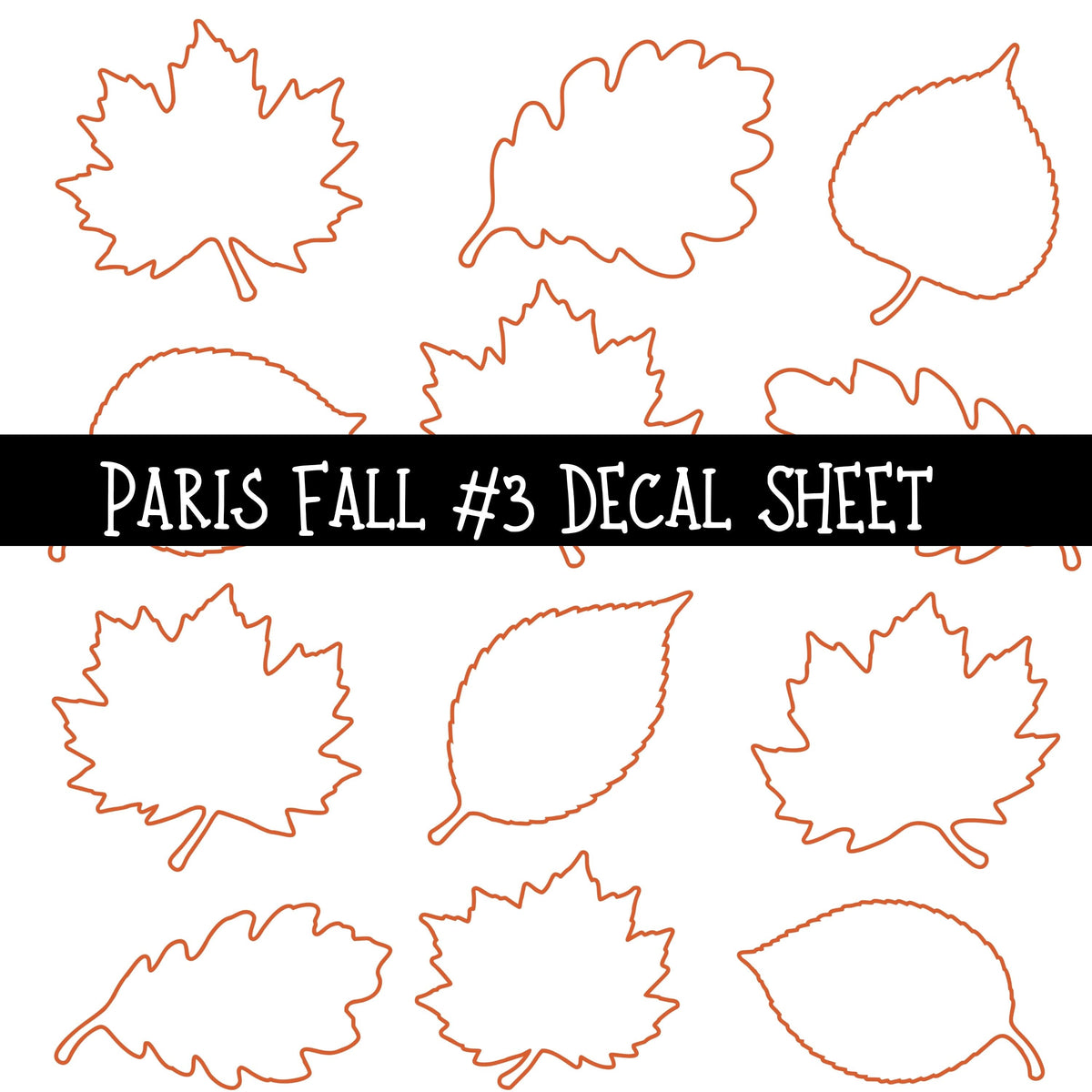 Fall in Paris UV DTF Decal sheets 12 Designs available