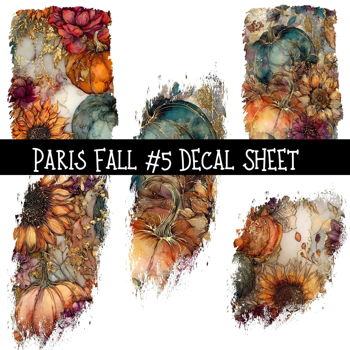 Fall in Paris UV DTF Decal sheets 12 Designs available