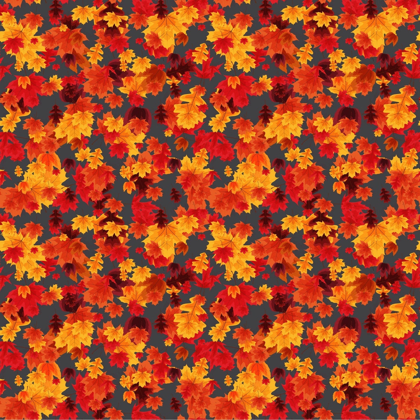 Fall Leaves On Gray - Adhesive Vinyl Sheets