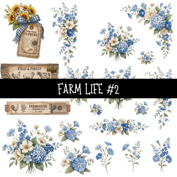 Farm Life torn Pages UV DTF Decal sheets 3 designs available