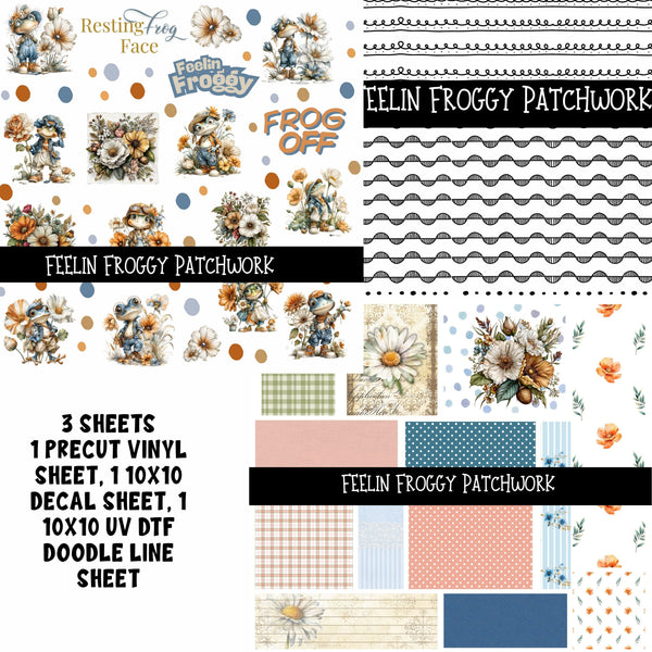 Feelin Froggy Doodle Patchwork Set