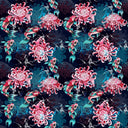 Fish And Flowers - Adhesive Vinyl 12x12 Sheets