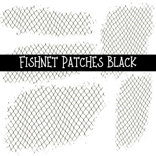 Fishnet Patches UV DTF Decal sheet 7 Colors available