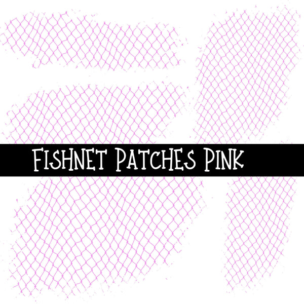 Fishnet Patches UV DTF Decal sheet 7 Colors available