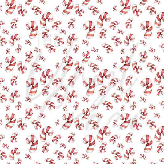 Floating Candy Canes - Adhesive Vinyl Sheets