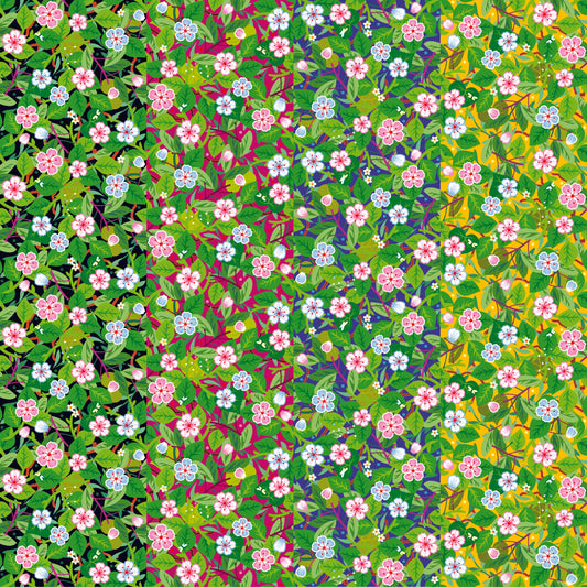 Floral Punch - Adhesive Vinyl 12x12 Sheets - 4 Pack