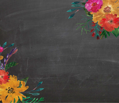 Floral Chalkboard - Adhesive Vinyl Wrap