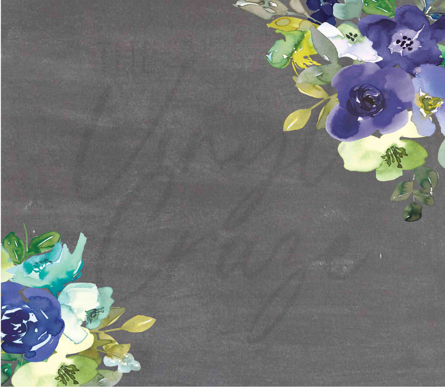 Floral Chalkboard - Adhesive Vinyl Wrap