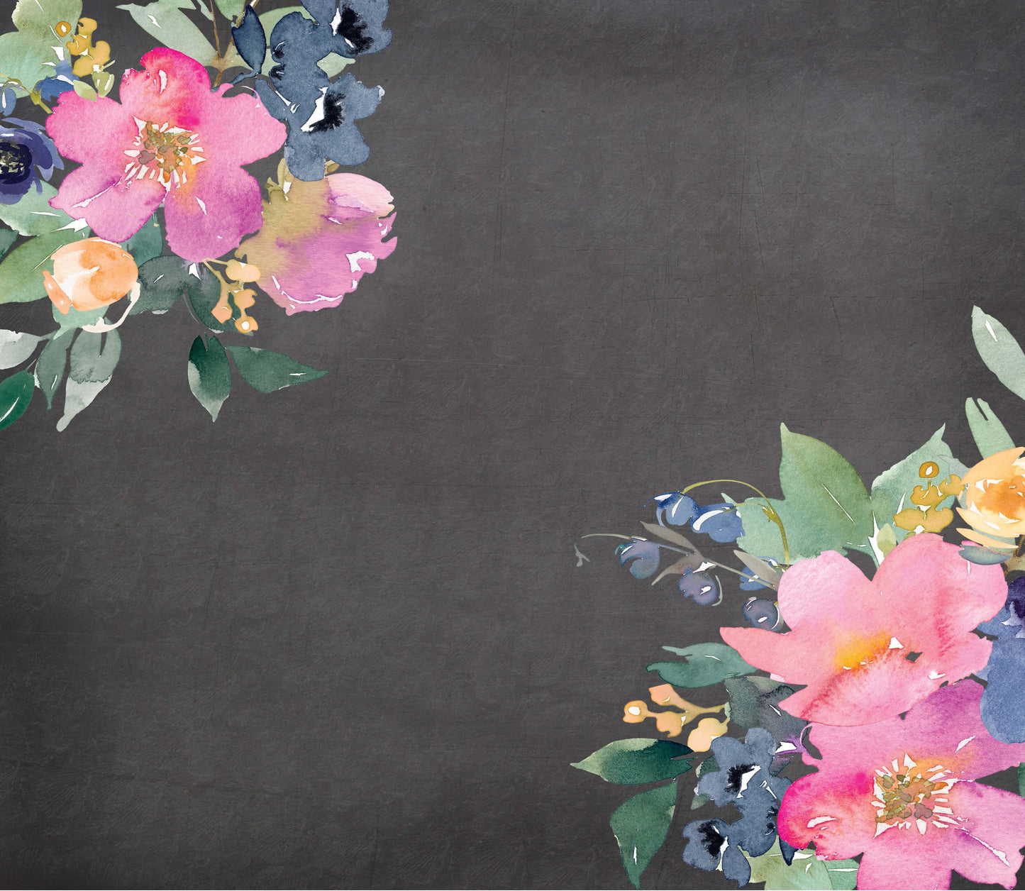 Floral Chalkboard - Adhesive Vinyl Wrap