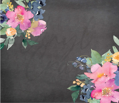 Floral Chalkboard - Adhesive Vinyl Wrap